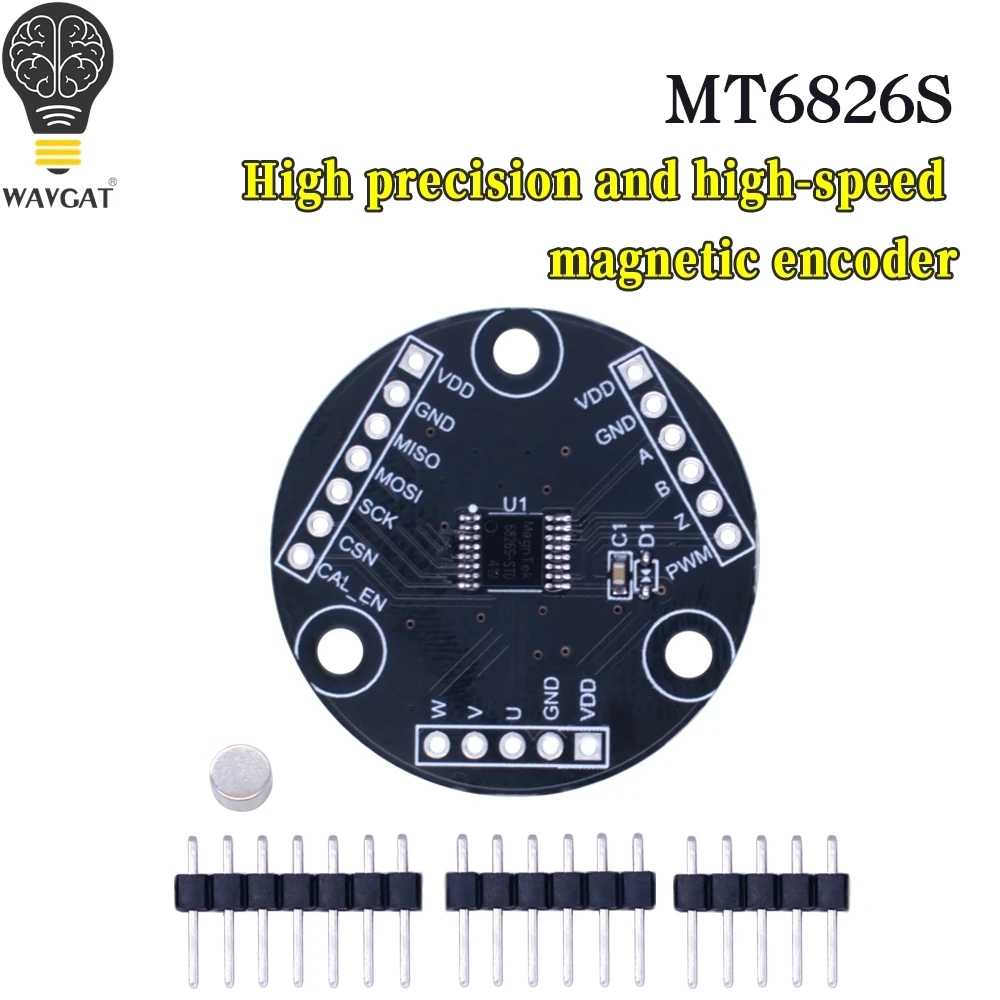 MT6826S high-precision high-speed magnetic encoder magnetic induction angle measurement sensor module ABZ UVW