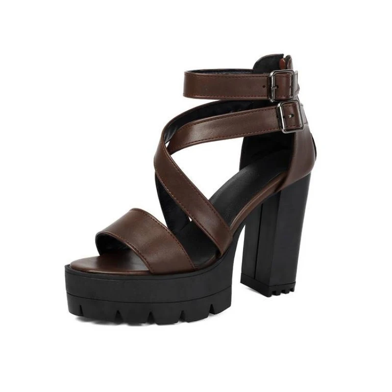 

Big size Ladies' party shoes women's sandals. Super high heel womens shoes with design Fashion trend simple and elegant
