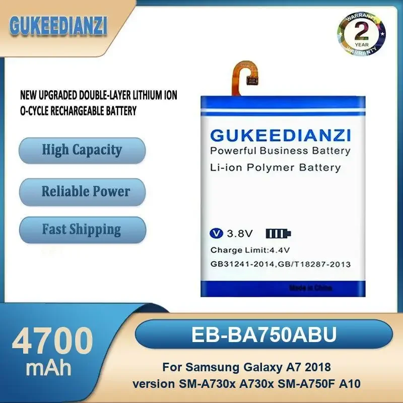 

EB-BA750ABU 4700mAh High Capacity Mobile Phone Battery For Samsung Galaxy A7 2018 version SM-A730x A730x SM-A750F A10
