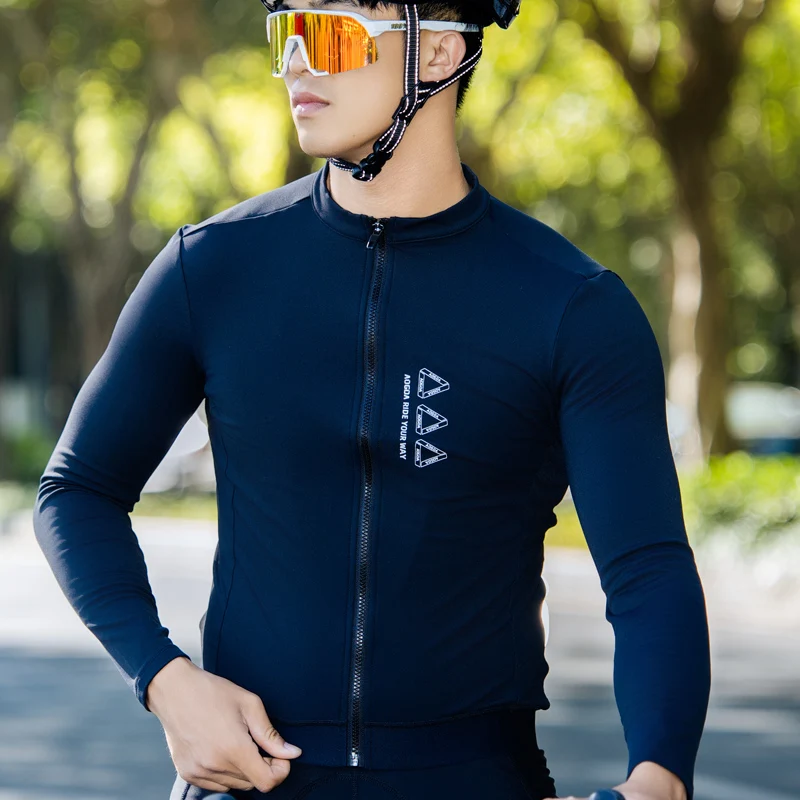 

Aogda Winger 5-15℃ Bicycle Clothing,Long Sleeve Keep Warm Thermal Fleece Bike Jersey,Winter Thermal Cycling Jersey Men