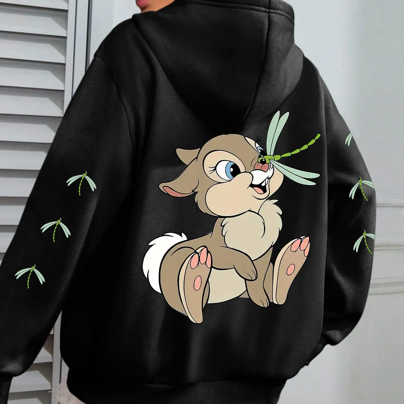 

Women's Disney Chip and Dale Hoodies Fashion Streetwear Oversized Unisex Sweatshirts Autumn and Winter Fleece Casual Versatile