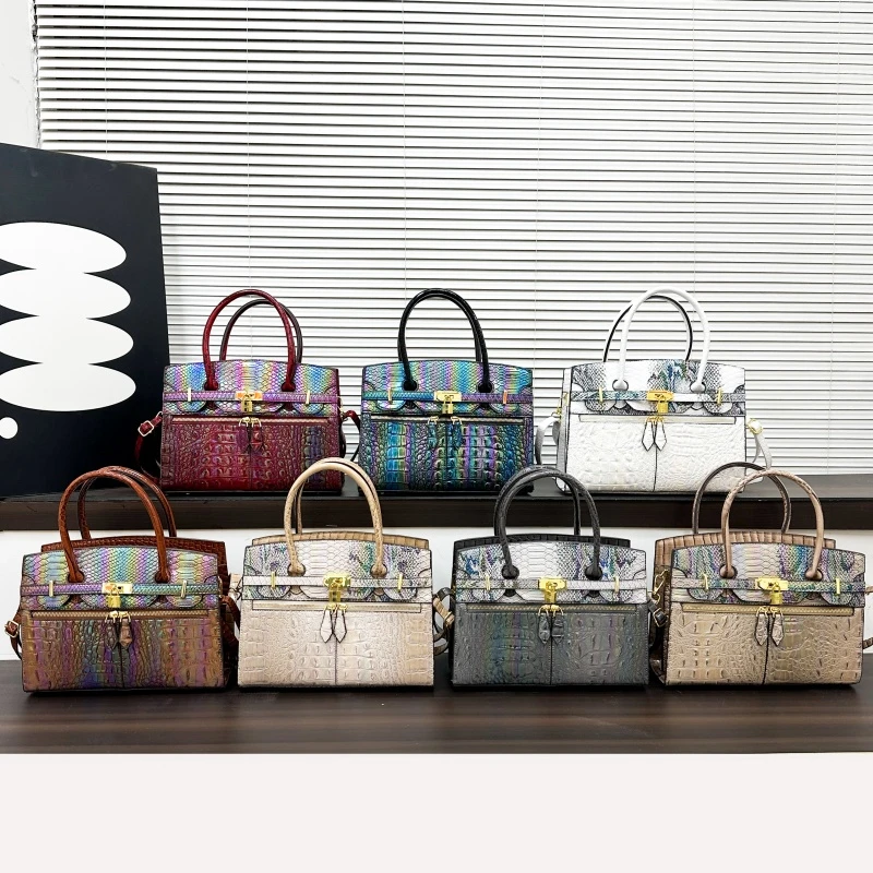 

Classic Elegant Women's Leather Tote Bag Designer Crossbody Shoulder Handbag Luxury Ladies Messenger Purse