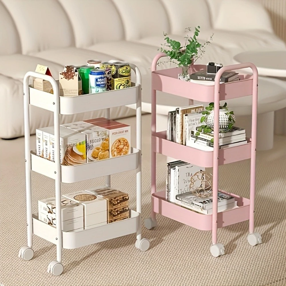 Three Tier Metal Rolling Cart