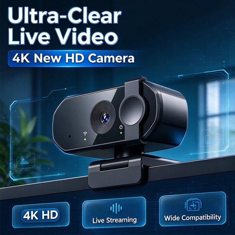 4k Webcam 1080p Mini Camera 2k Full Hd Webcam With Microphone 30fps Usb Web Cam Auto Focus For Pc Laptop Streaming