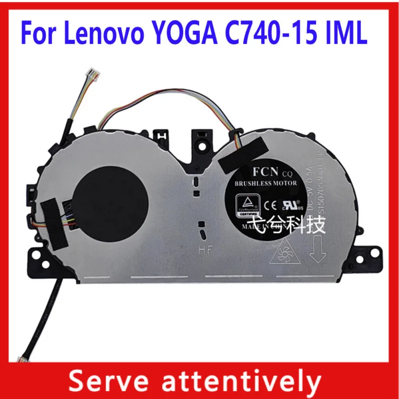 For Lenovo YOGA C740-15 IML Laptop Cooling Fan FLMU 5H40S19962 DC 5V 0.5A