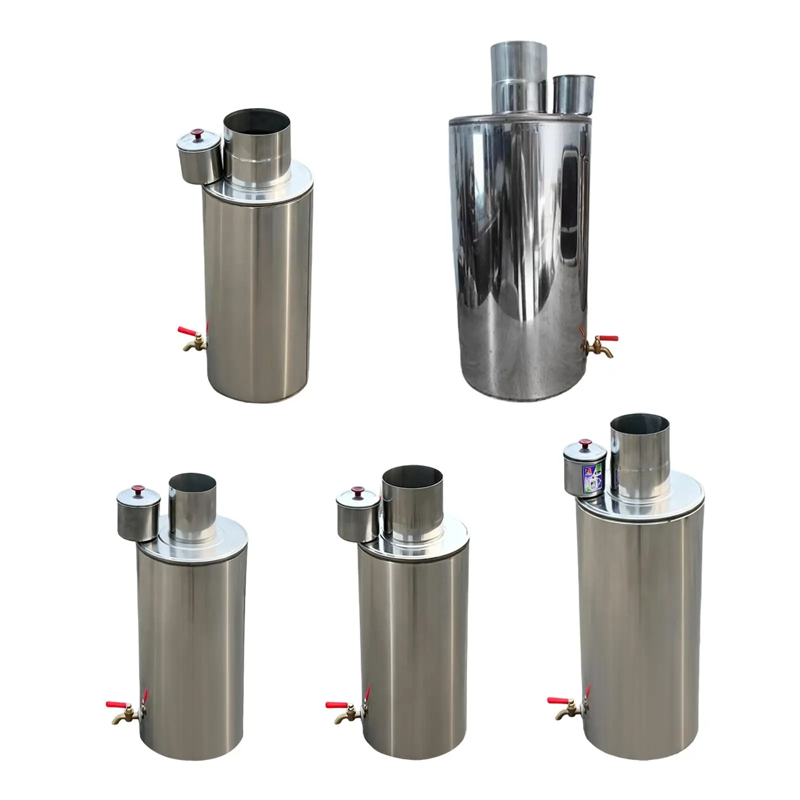 

Camping Hot Tent Stoves Water Tank Easy Install Stainless Steel Heater Attachment for Firewood Stove
