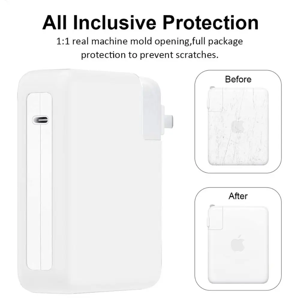 Capa adaptadora de carregador anti-queda USB-C silicone adaptador de energia capa à prova de choque resistente ao desgaste capa protetora para macbook pro 140w
