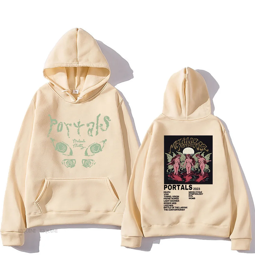 Melanie Martinez พอร์ทัลทัวร์ผู้ชาย Hoodies พิมพ์ต้นฉบับการ์ตูนอะนิเมะญี่ปุ่นรองแขนยาวอินเทรนด์คู่เสื้อผ้า