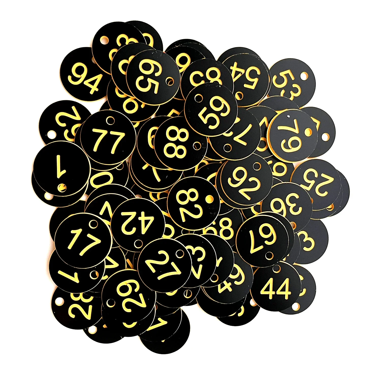 1-100 Numbered Sign Labels with Hole Round Beehive Tags Livestock Markers Board Tag Beekeeping Supplies 100pcs