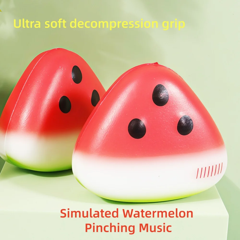 1/3/5/8pcs Simulated Watermelon PU Slow Rise Squeezing Toy Soft Elastic Stress Relieving Fruit Toy Home Desktop Decoration Gift