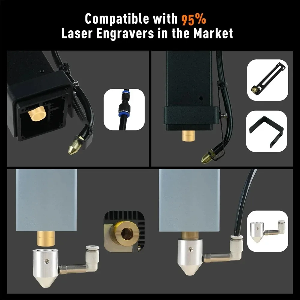 ACMER C4 upgraded air pump with atmospheric capacity compatible with multiple brands of laser engraving machines