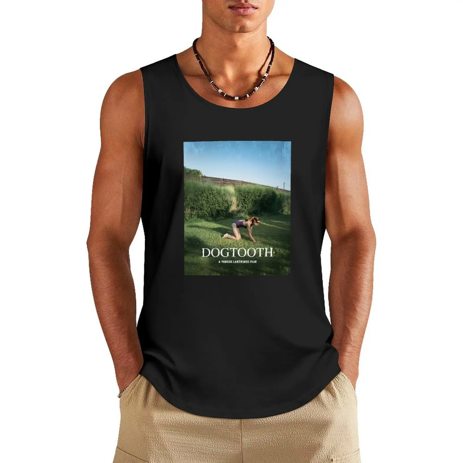 

Dogtooth Tank Top Men's summer clothes sleeveless muscular man Vests
