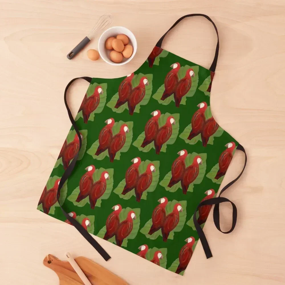 

Tropical parrots pattern Apron women's kitchens man chef uniform For Cosmetologist Kitchen Supplies Idea Goods Apron