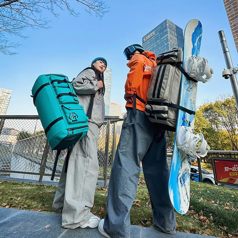 New Ski and Skateboard Bag Large Capacity Short Trip Business Trip Clothes Luggage Bag Water-Resistant Picnic Camping Large Bag