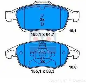 Store code: GDB1690 for brake pad ON 08 PARTNER TEPEE 1.6hdi