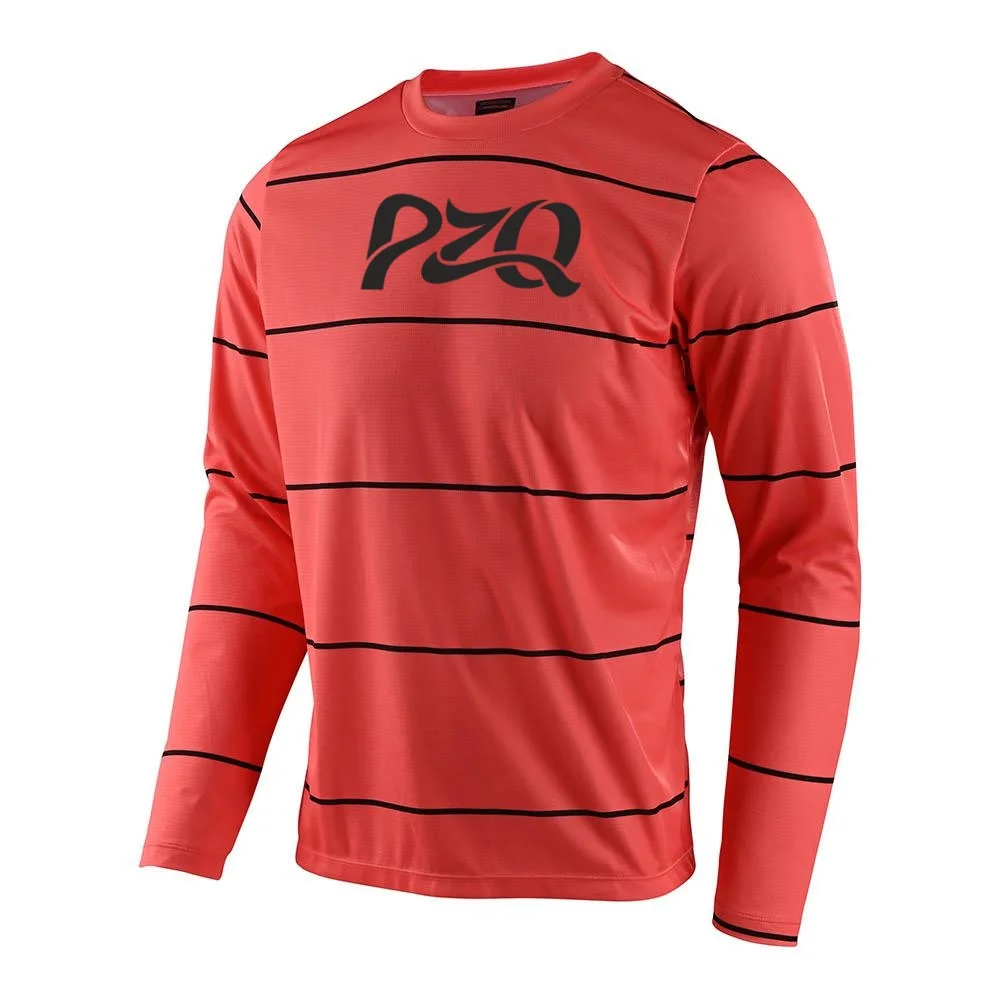 

New Brand pzq Unisex Summer and autumn Motocross Enduro Jerseys Downhill Mountain Bike Motorcycle Cycling Clothes Mesh T-shirt