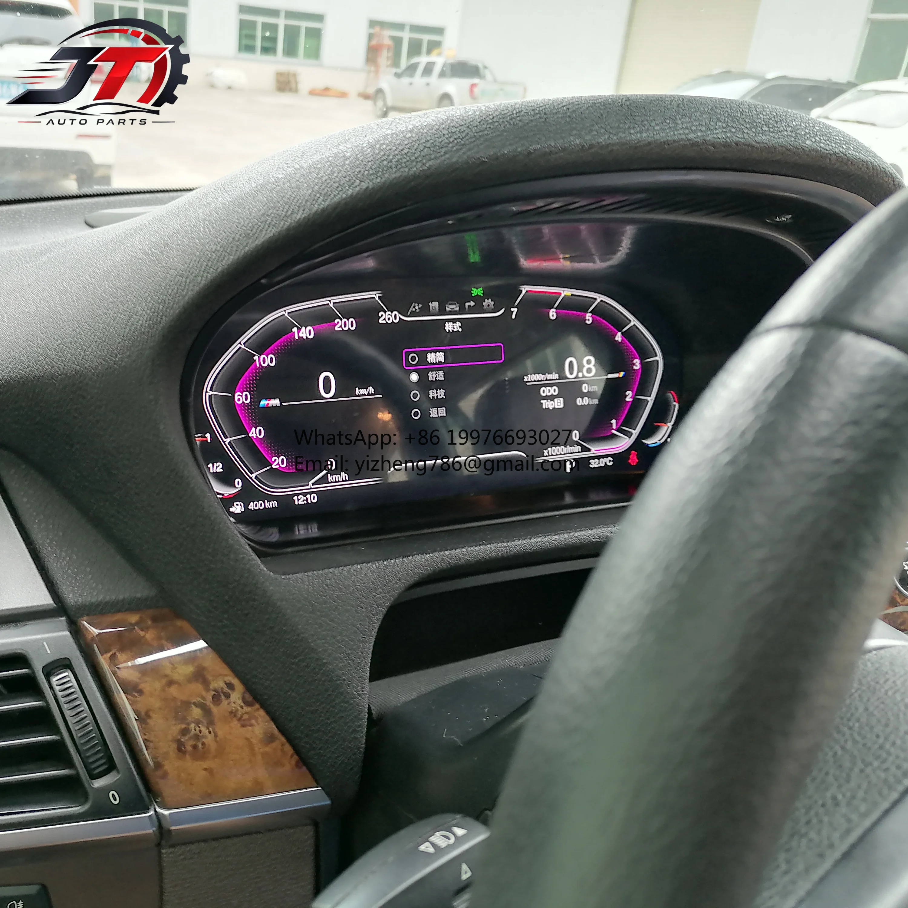 JT 12.3 Inch LCD Digital Cluster For BMW For X5 For E70 2007-2013 Car Dashboard Cockpit Speedmeters Stereo Function CD Player Co