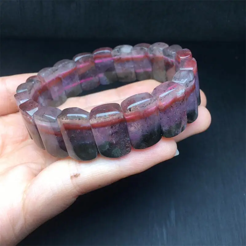 18MM Natural Auralite Bangle Charms Strand Exquisite For Women Jewelry Gift Healing Crystal Energy Gift 1pcs