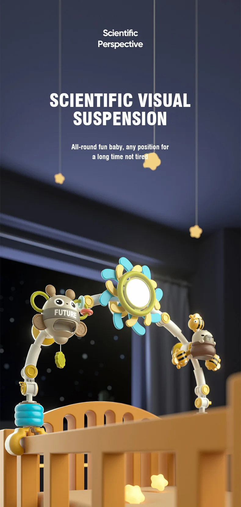 ベビーカー用おもちゃ ベビーベッドモバイル ベビーベッドベル ベビーベッド用ガラガラおもちゃ 0-36ヶ月 ベビーモバイル 蜂 動物型 吊り下げおもちゃ ベビー