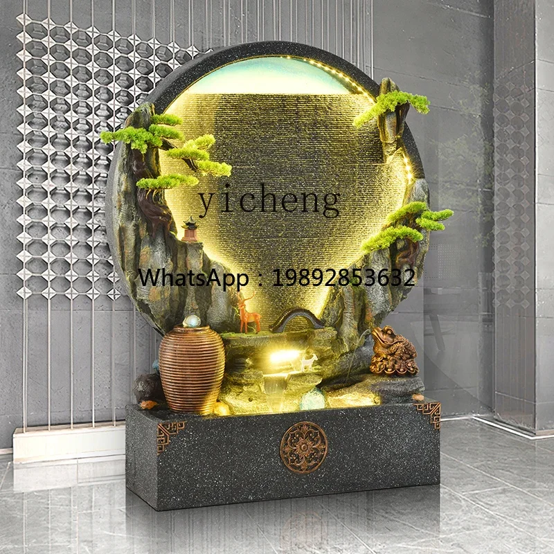 L14-  water curtain wall rockery running water scrn decoration courtyard fish pond fountain landscape ornament
