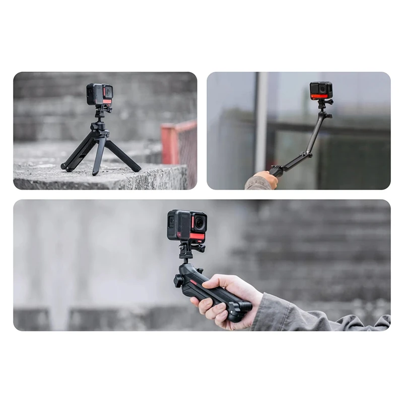 Per Insta360 treppiede portatile pieghevole Selfie Stick Tri-Fold comodo treppiede Magic Arm