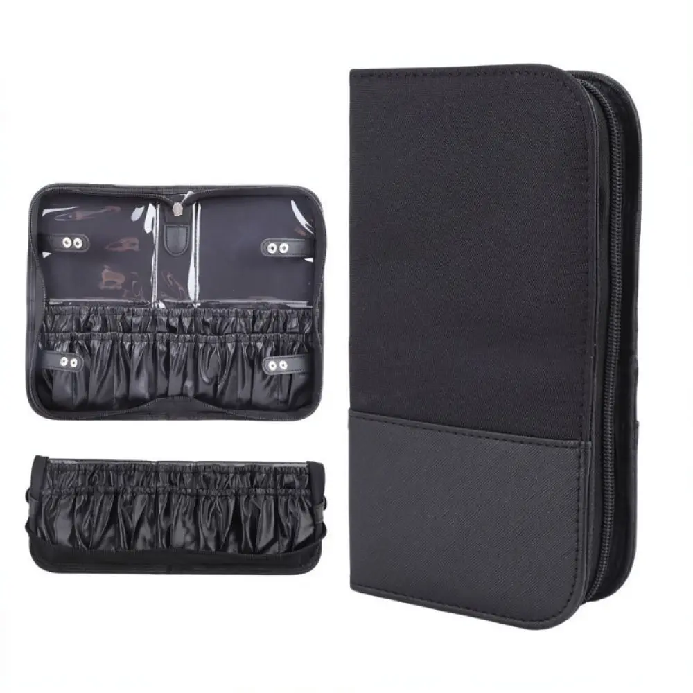 Foldable Makeup Brush Holder Organizer Bag Large Capacity Professional Cosmetic Tool Storage Pouch Portable Stand Case Zipper