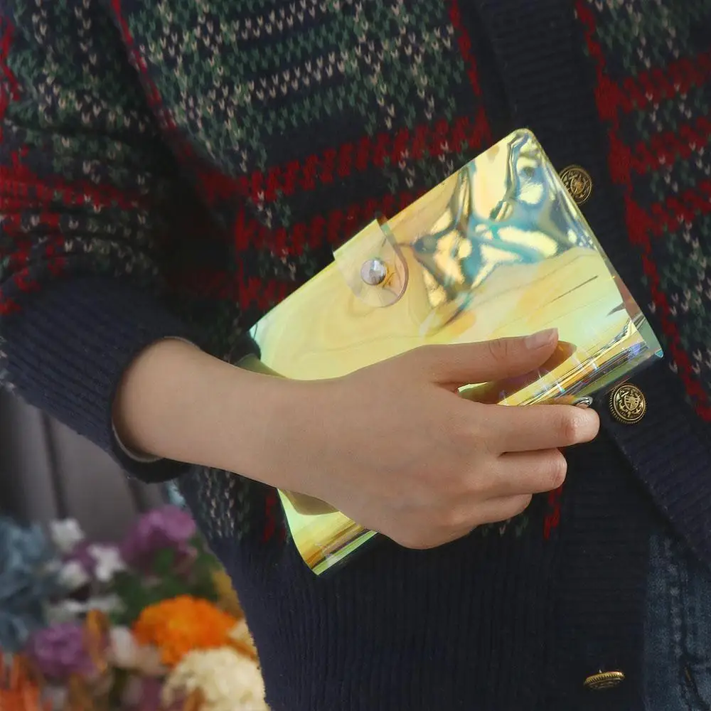 1 Pc PVC Ring Binder Cover Loose Leaf Folder Notebook School Office Supplies Planner Button Closure Planner Notebook