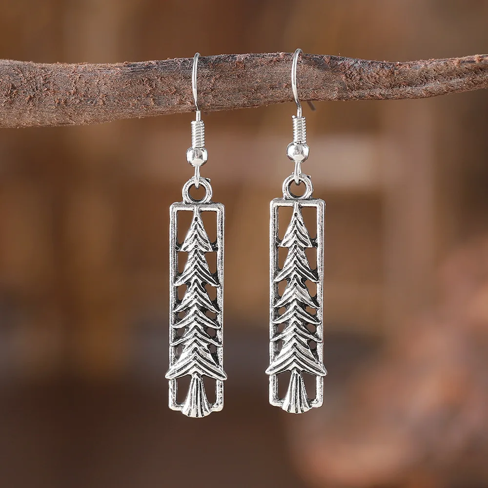 DIY accessories Amazon hot-selling unique design wheat ear hollow fringed earrings, cross-border retro simple creative ear jewel