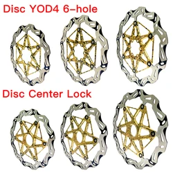 Bicyle Bike Brake Disc YOD4 6-hole Center Lock 160mm 180mm 203mm / 1.95 mm Bicycle Brake Rotors Road MTB Disc Brakes