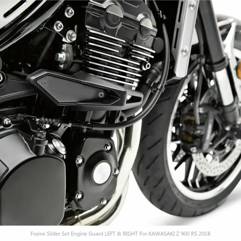 2018 Blk Kawasaki Rahmen Motore SINISTRO E 900 Z Für DIGHT A4 Schutz RS Schieberegler