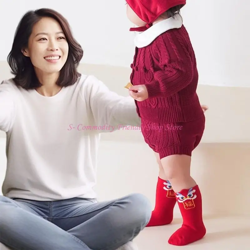 85AE 5 Pairs Baby Infant Socks Lovely Cartoon Designs For Full Month Festivities