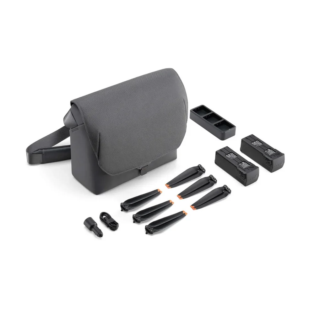 DJI Mavic 3 Series Fly More Kit Includes Two Batteries 100W Battery Charging Hub 65W Car Charger Shoulder Bag and Propellers