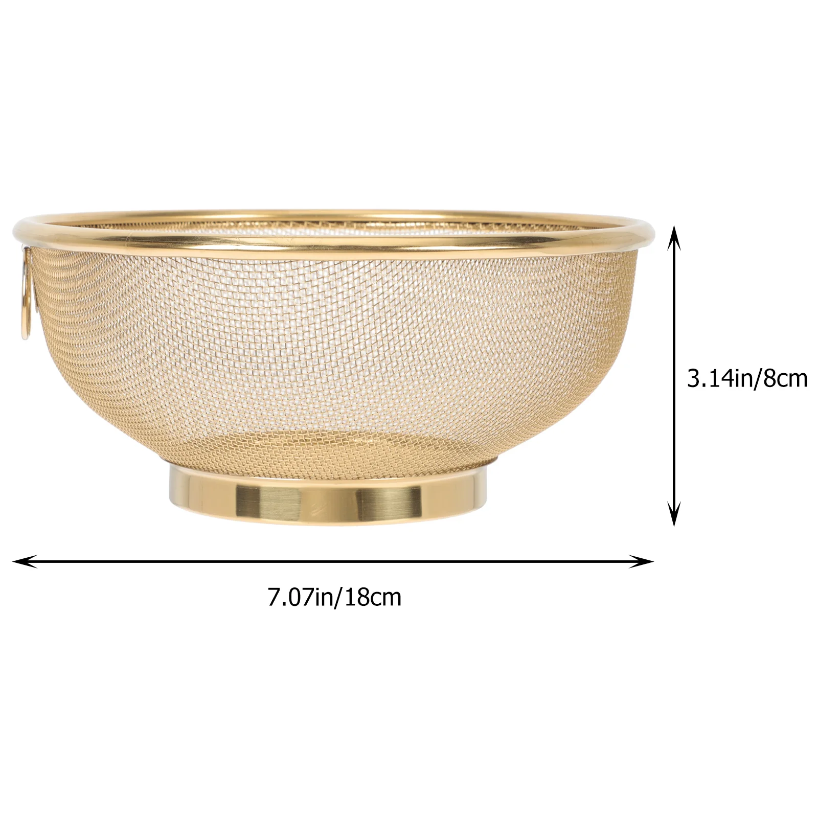 

Collapsible Laundry Baskets Stainless Steel Filter Rice Strainer Sifter Sieve Vegetable Colander Golden Metal