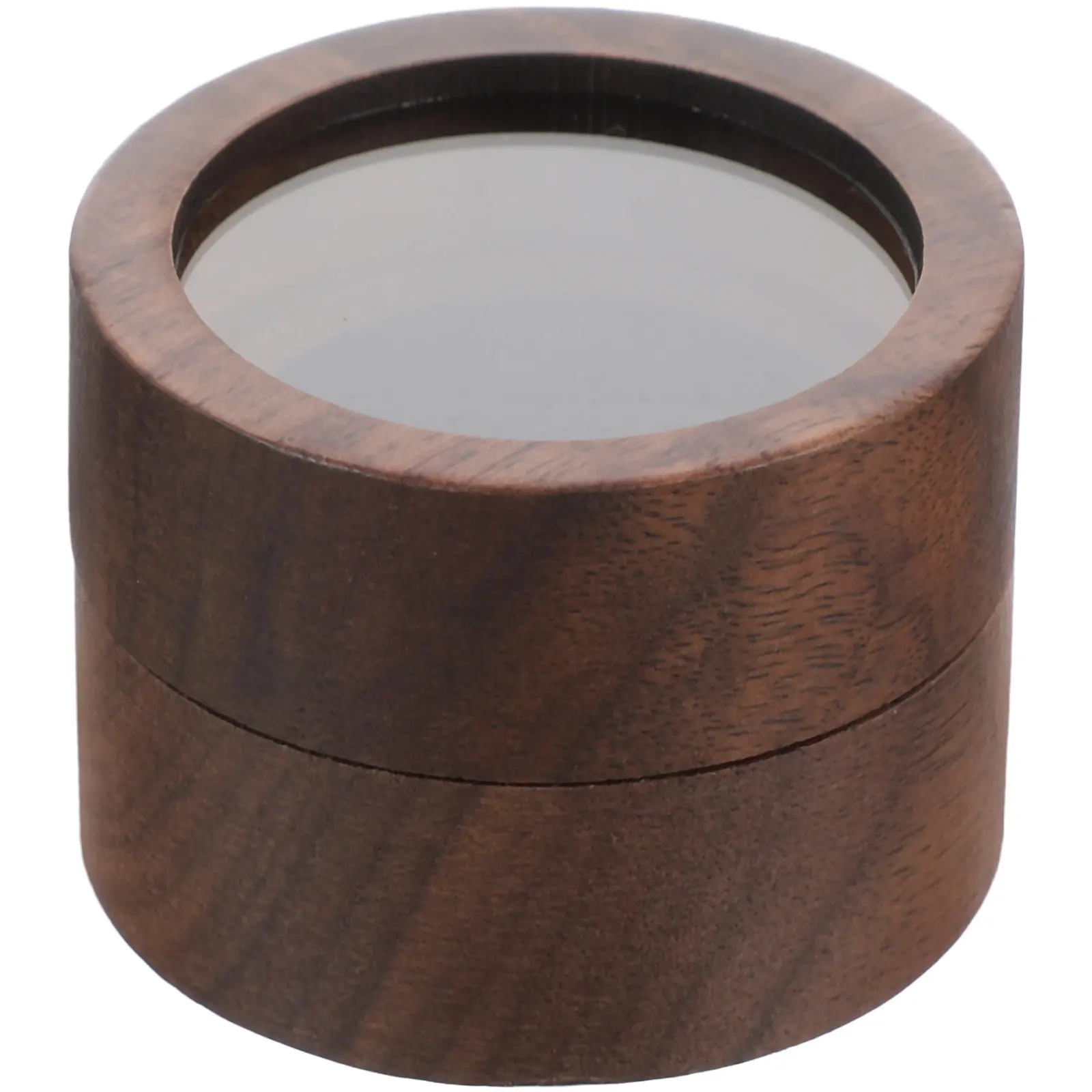 

Маленькая деревянная шкатулка для колец, круглая, для свадьбы, помолвки, предложения руки и сердца, футляр для хранения ювелирных украшений, романтический подарок для церемоний и вечеринок