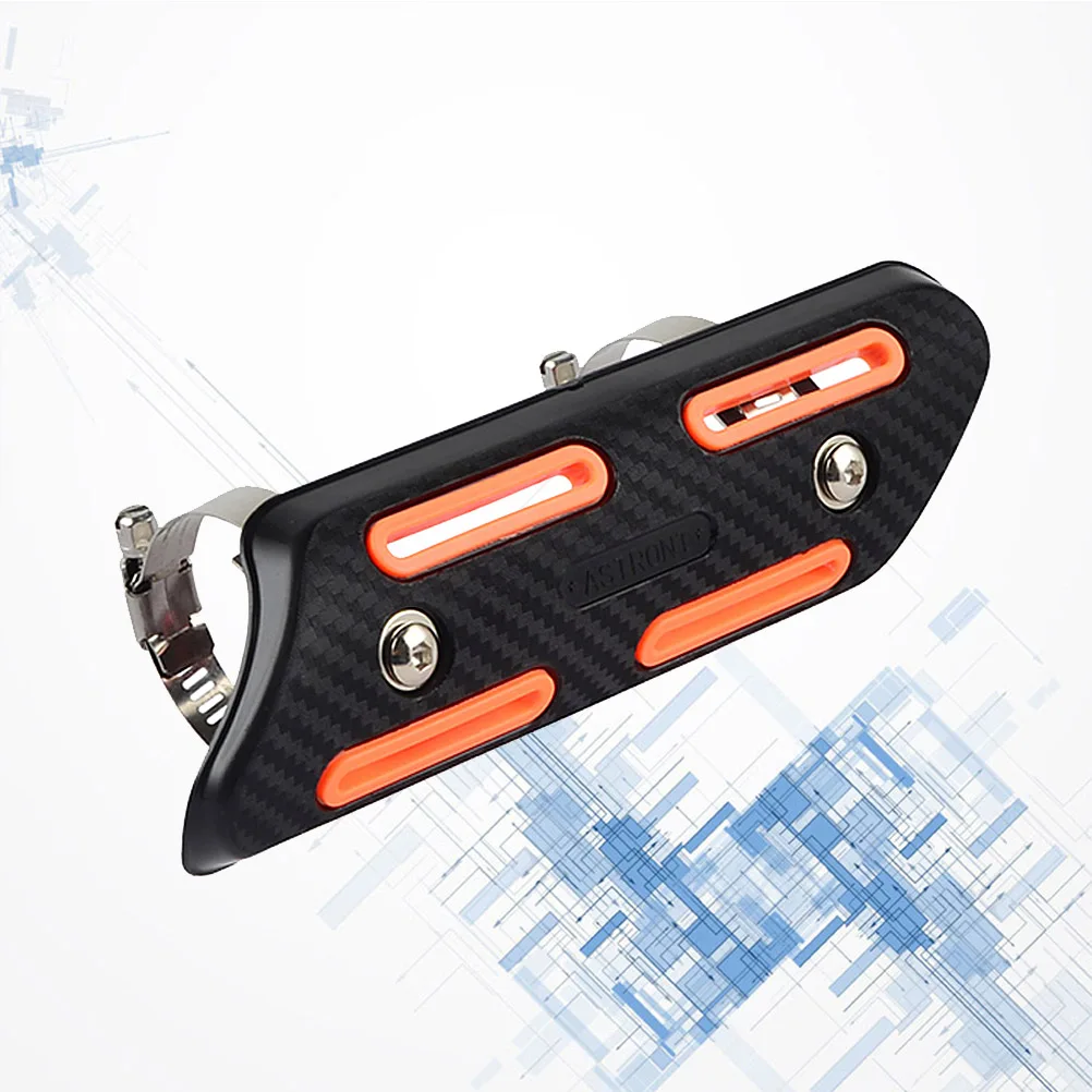 

Exhaust Pipe Anti-scalding Cover Motorbike Wrap Heat Shield Downpipe Insulated Orange