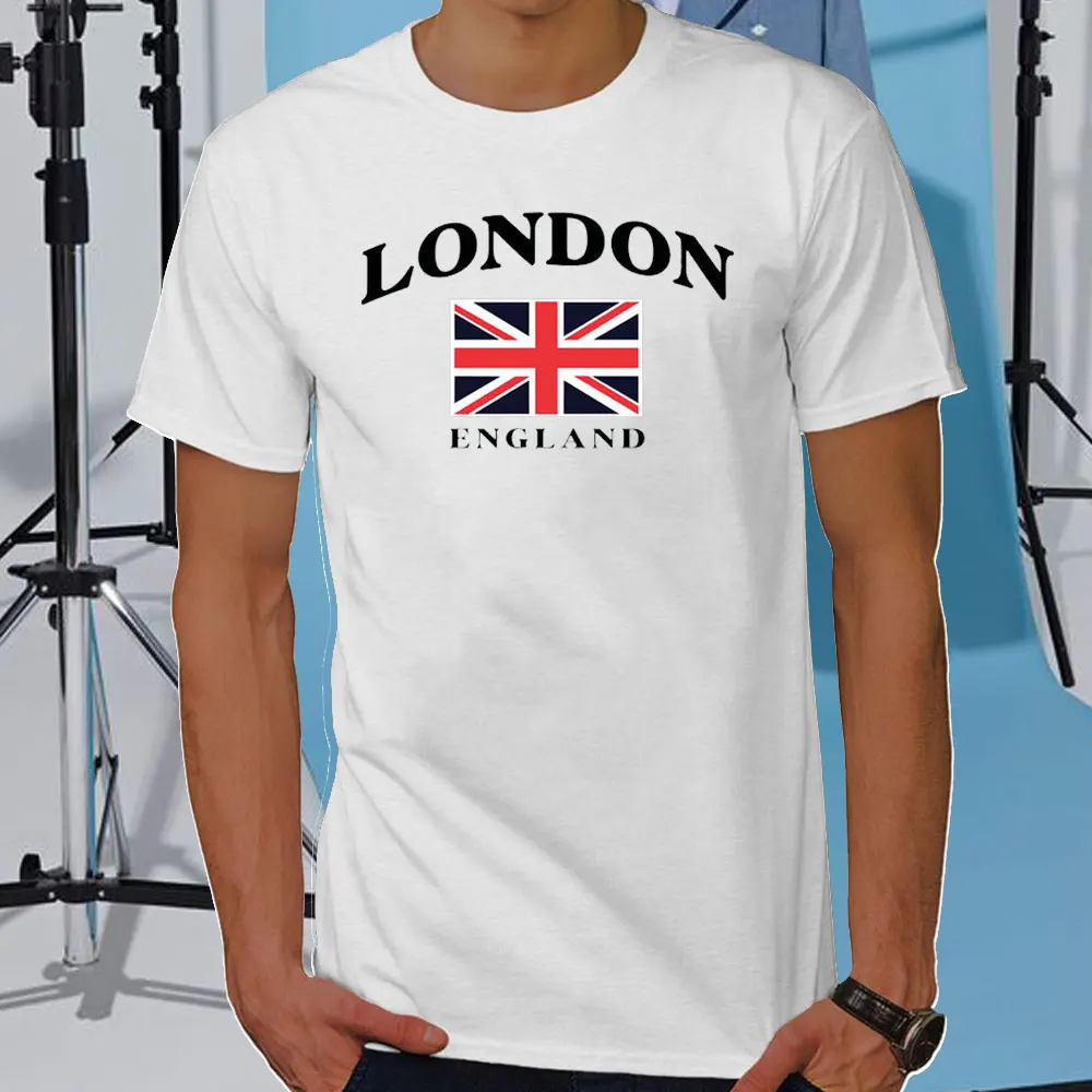 London England Unisex T-Shirt Great Britain Union Jack Cotton TShirt Top Gift Souvenir Patriotic Flag Fashion Tee-shirt XS-3XL