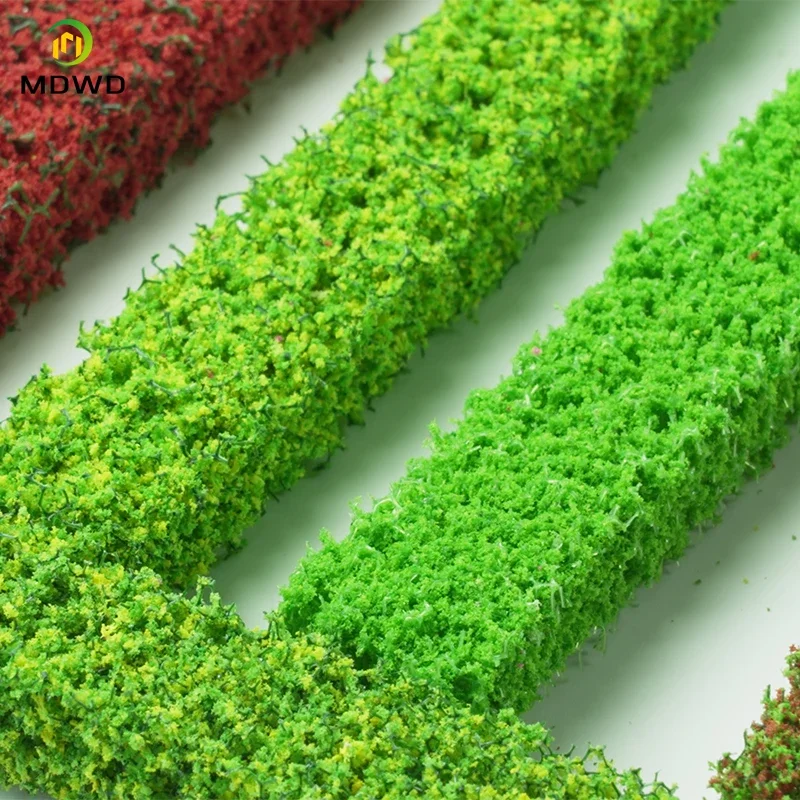 2PCS Shrub Strips Green Sand Table Miniature Model Simulation DIY Materials Grass Fence For Outdoor Indoor Building Diorama