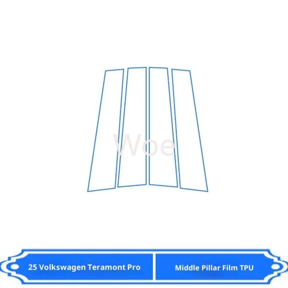 Woe For 2025 VW Teramont Pro Exterior Protective Film, Pre-Cut Door Handle & Pillar Cover, Complete SUV Modification Parts