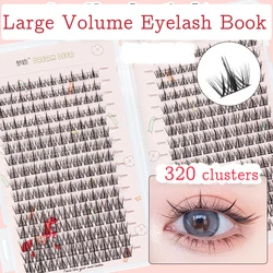 384/320 cluster Manga Lash Eyelash Book High Quality Cluster Lashes Manhua Eyelashes Elf Makeup Strand  Eyelashes Extension