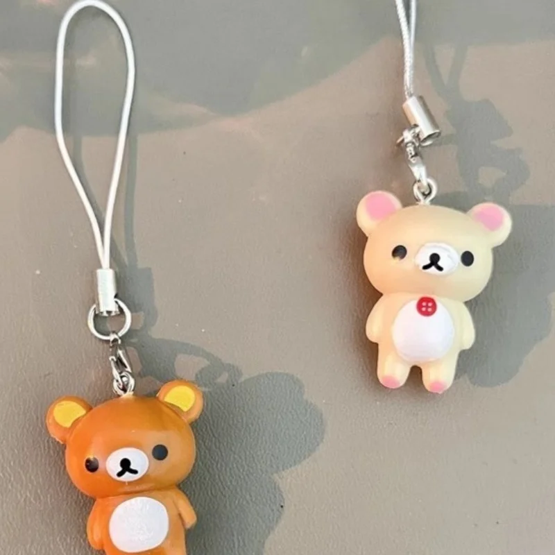 Kawaii Rilakkuma عروسة كارتون سماعة حقيبة الديكور أنيمي البضائع حزام الهاتف سيارة المفاتيح هدية عيد ميلاد للفتيات #2