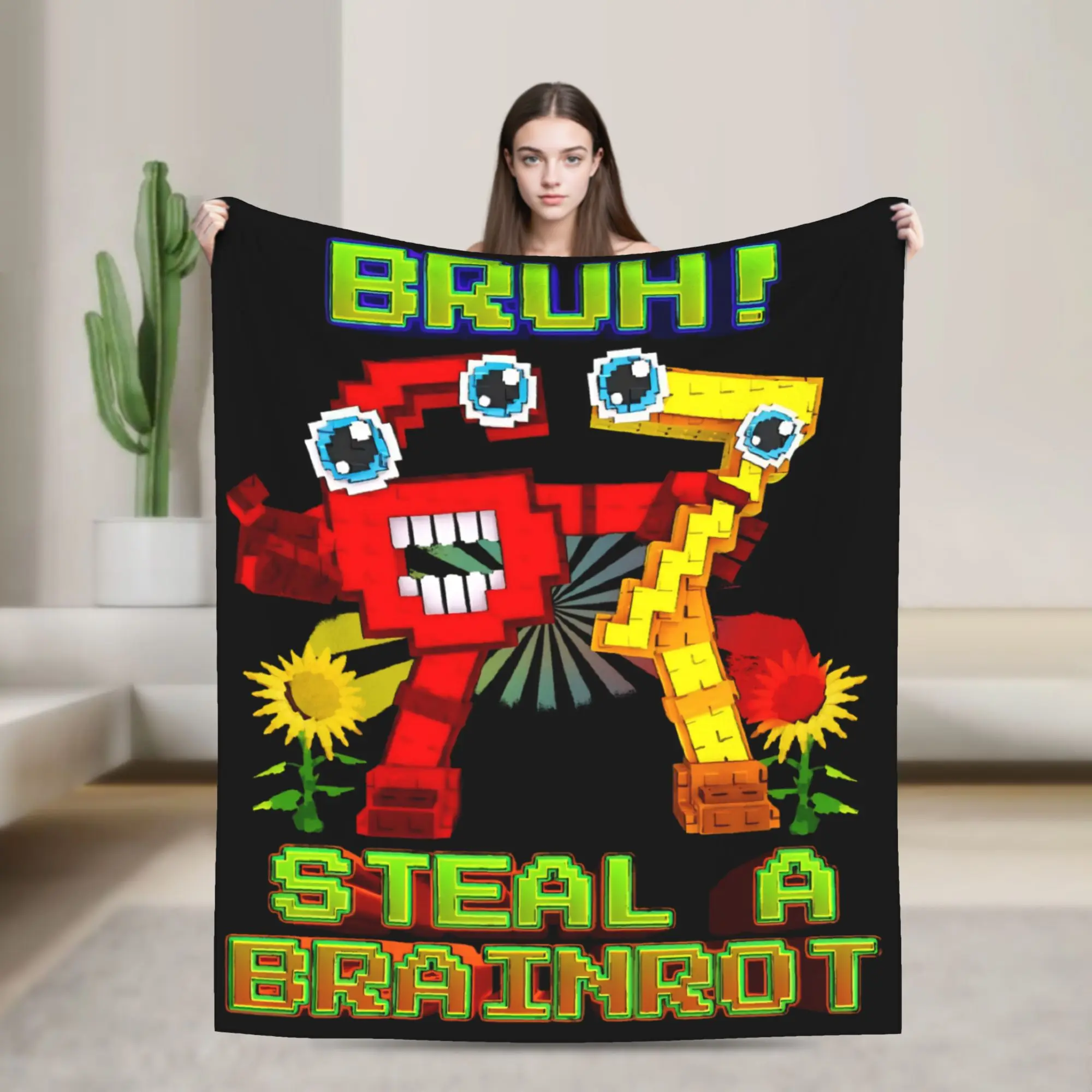 

67 Six Seven 6-7 Funny Italian Brainrot Blanket Cozy Soft Throw Blankets for Couch 50x60 Inch Multi-size Bedspreads