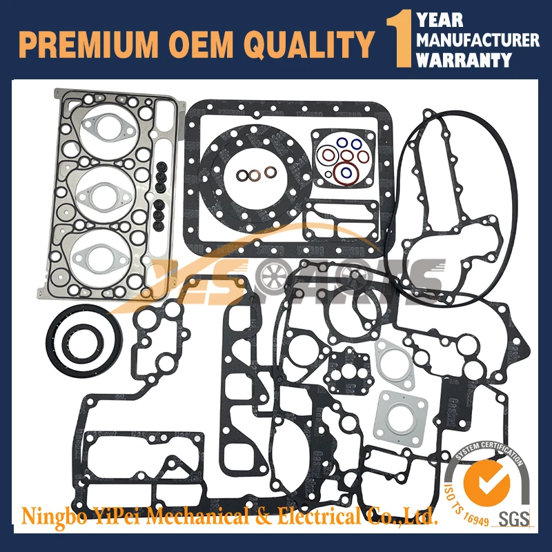

D1302 New Full Gasket Set with Head Gasket For Kubota