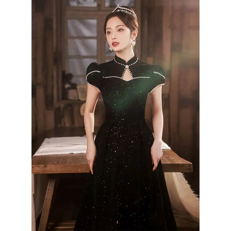 

Yourqipao Cheongsam Chinese Evening Dress Traditional Cheongsams Prom Gowns Clothing For Women Plus Size Performance Dresses