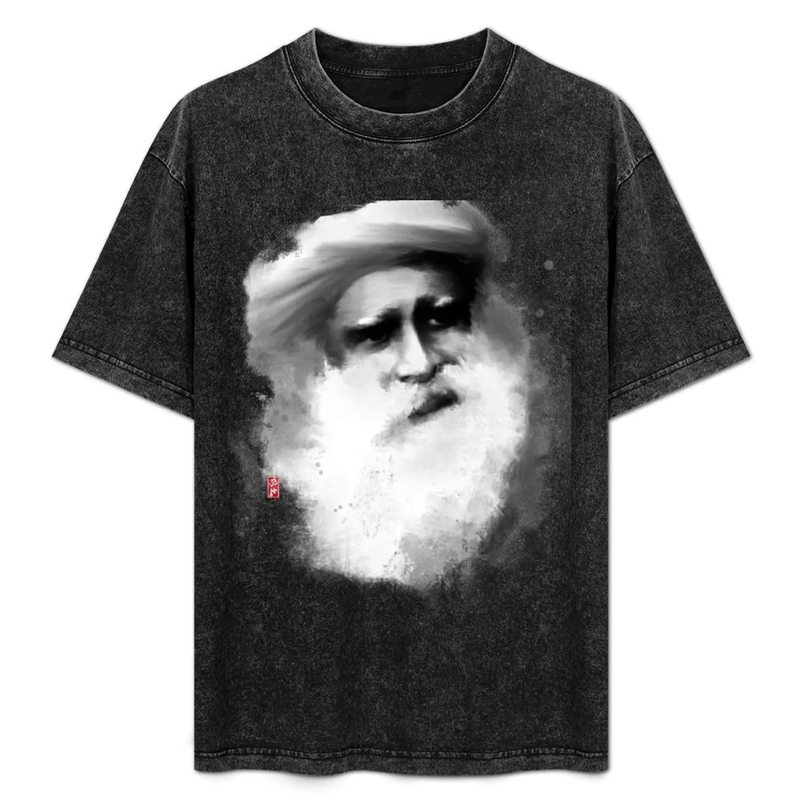 

Sadhguru T-Shirt Art Pattern Printed Casual Top