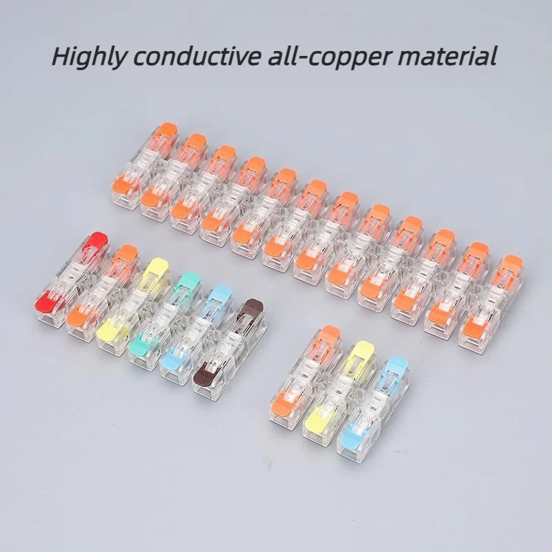 10PCSwiring terminal Quick Press type Electrical Docking1-12 Pin Screw Fixing Compact Wire Connector Push-in Type Terminal Block