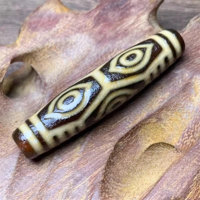 

Handmade Xizang Agate Dzi Bead Pendant Necklace for Men Women Multi Treasure String Back Cloud Gift