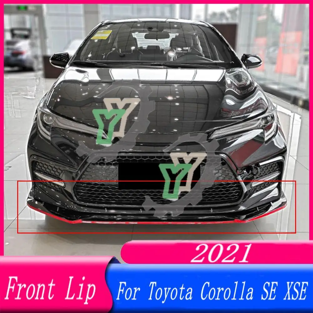 

For Toyota Corolla SE XSE Sports Model 2021 Car Front Bumper Lip Spoiler Splitter Diffuser Detachable Body Kit Cover Guard