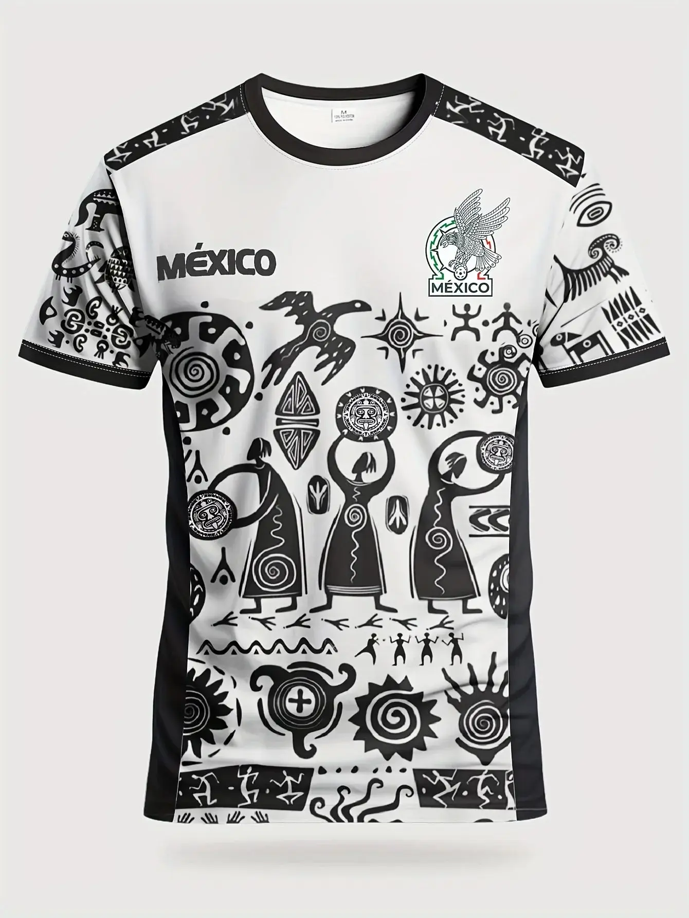 سويت شيرت مكسيكي للرجال ذو طابع محلي فريد من نوعه للتدريب الرياضي والمسابقات ومشاهد الترفيه اليومي