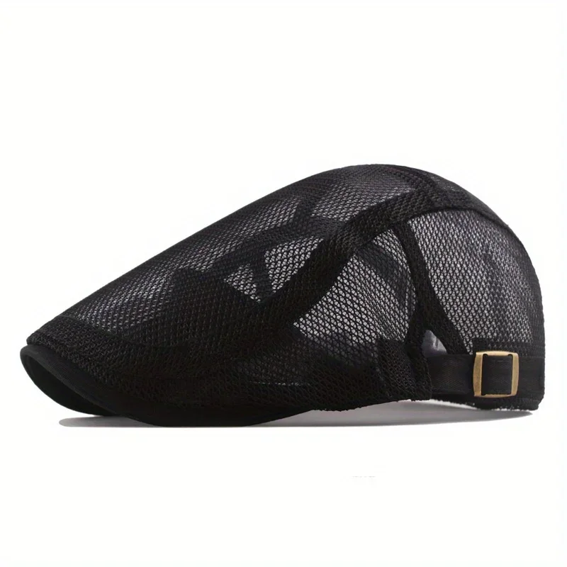 Outdoor Sun Hats Breathable Mesh Newsboy Beret Men\'s Casual Hat Berets Spring Summer Autumn Flat Cap