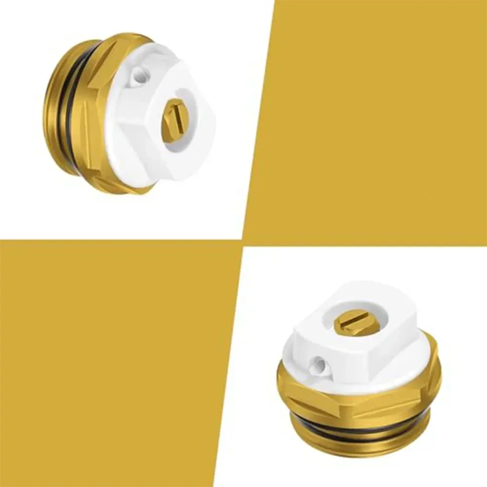 6 Pack Radiator Air Vents with Brass Heated Drain Valve and Key Suitable for Radiator and Floor Heating Systems